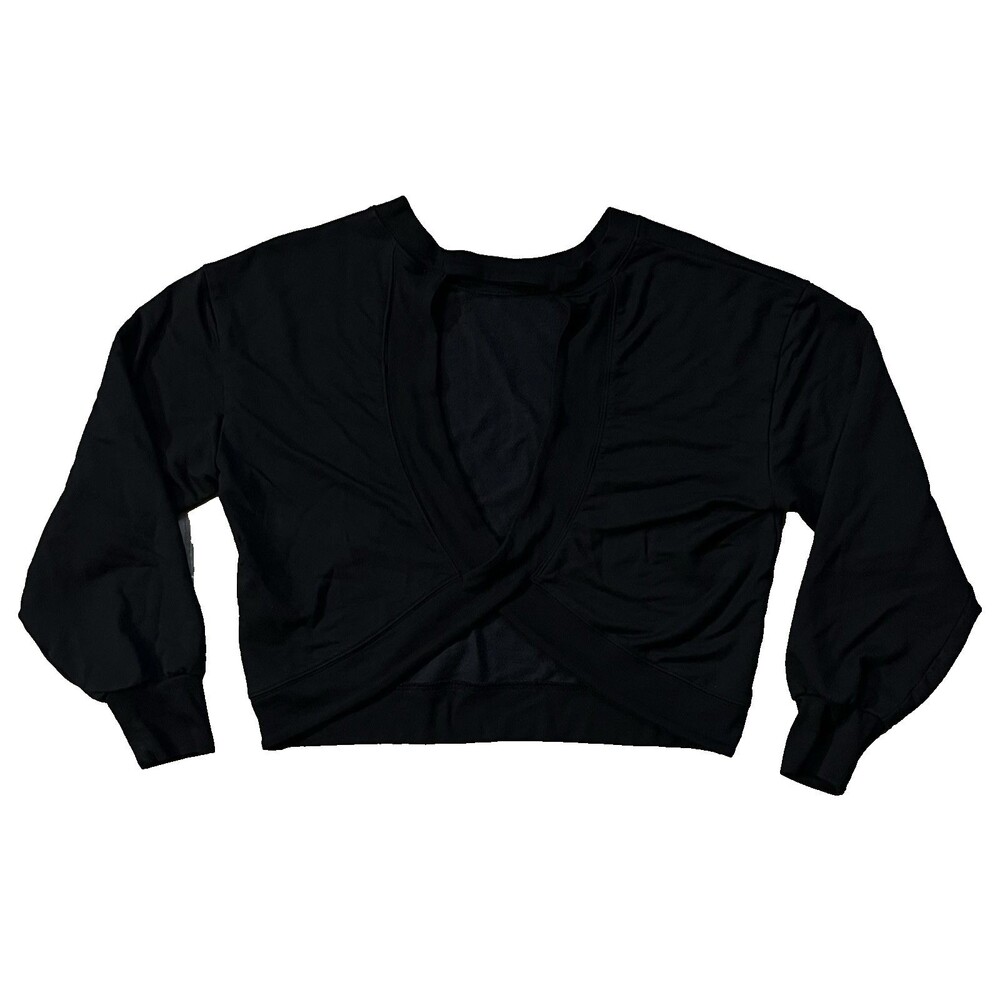 Athleta Savasana Sweatshirt Womens Small Twist Back Open Long Sleeve Shirt Top